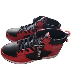 Black/Red/White mid fubu collection size 10